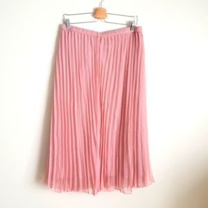 Pink Pleated Skirt